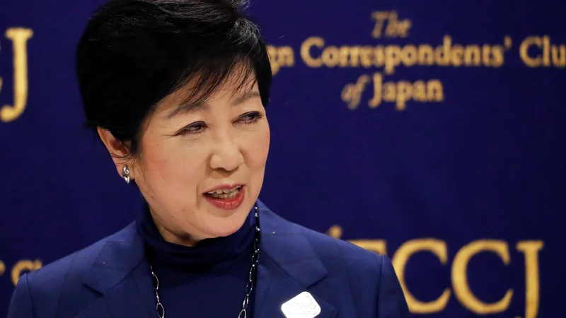 Fotografija: Guvernerka Tokia Juriko Koike je zgotovila, da bodo gostitelji olimpijskih iger naredili vse za varnost športnikov in drugih FOTO: Issei Kato/Reuters