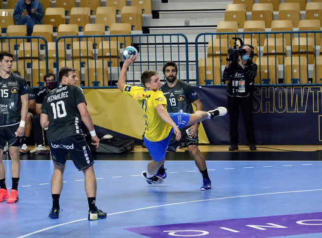 Domen Novak je vse štiri gole dosegel v drugem polčasu. FOTO: Slavko Kolar