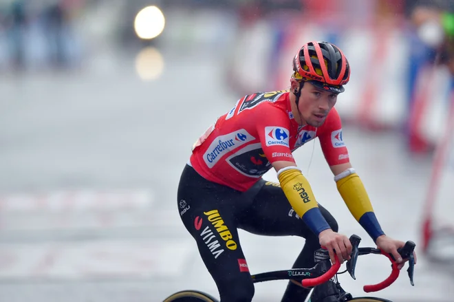 V cilju 6. etape: Biescas - Formigal,25.10.2020.  FOTO: Ander Gillenea/Afp