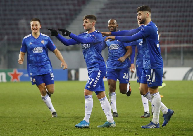 Dinamo Zagreb je v Avstriji osvojil nove tri točke in se utrdil na prvem mestu skupine K. FOTO: Leonhard Foeger/Reuters