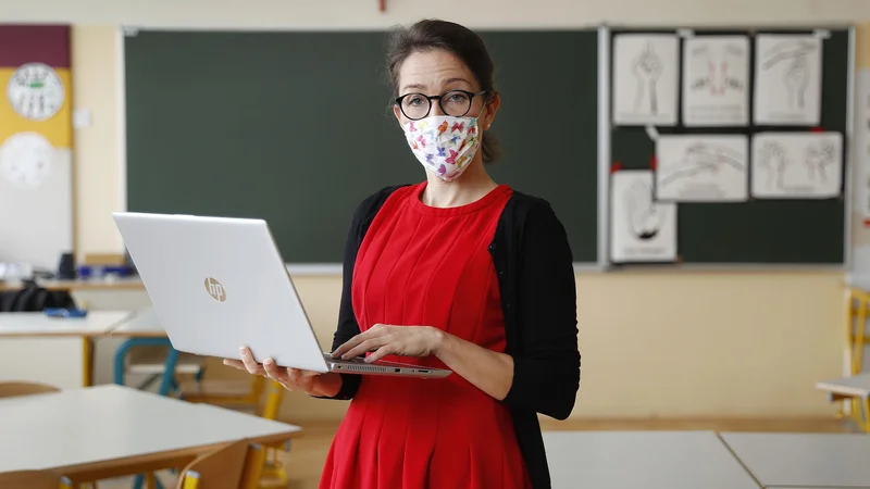 Fotografija: Tanja Jankovič kot učiteljica razrednega pouka lahko pri enem projektu poveže vse šolske predmete. Prav zato nastajajo velike stvari. FOTO: Leon Vidic/Delo