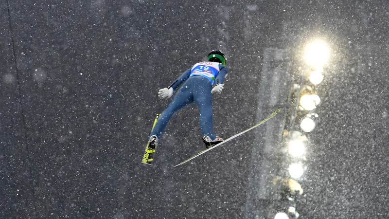 Fotografija: Žiga Jelar se je v zahtevnih razmerah kvalifikacij v Ruki med Slovenci najbolje odrezal. FOTO: Joe Klamar/AFP