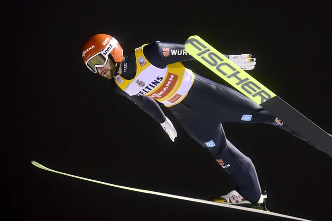 Markus Eisenbichler je v svojo korist odločil tudi kvalifikacije v Nižnem Tagilu in za svoj včerajšnji podvig prejel 3000 švicarskih frankov. FOTO: Vesa Moilanen/Reuters