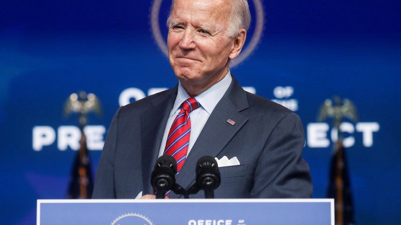 Fotografija: Demokrat Joe Biden med govorom o stanju ameriškega gospodarstva. Foto Leah Millis/Reuters