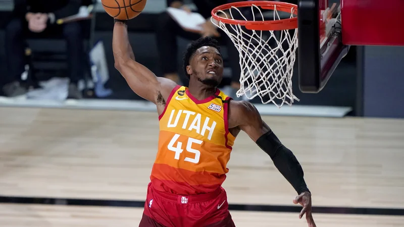 Fotografija: Košarkarski zvezdnik moštva Utah Jazz Donovan Mitchell je pokazal, da ima tudi veliko srce in je z rekordno donacijo osrečil tudi svojo nekadnjo šolo. FOTO: Ashley Landis/USA TODAY Sports