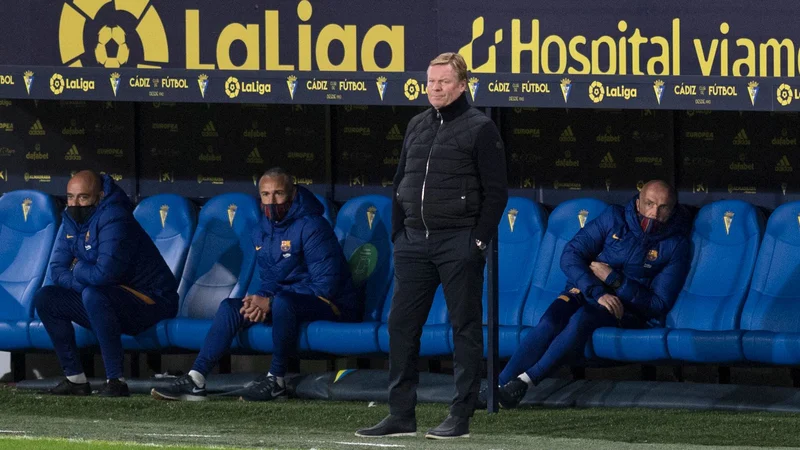 Fotografija: Ronald Koeman se sprašuje, kdo je odgovoren za termine tekem, ki so tako nenaklonjeni njegovemu moštvu. FOTO: Jorge Guerrero/AFP