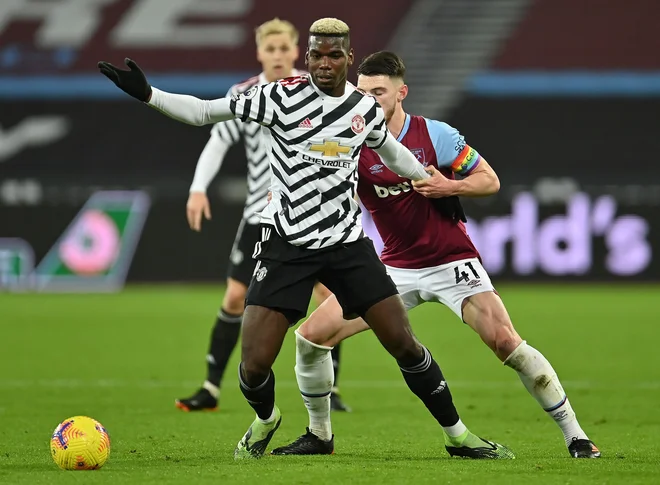 Pogba je proti West Hamu zadel prvič v sezoni. FOTO: Justin Setterfield/AFP