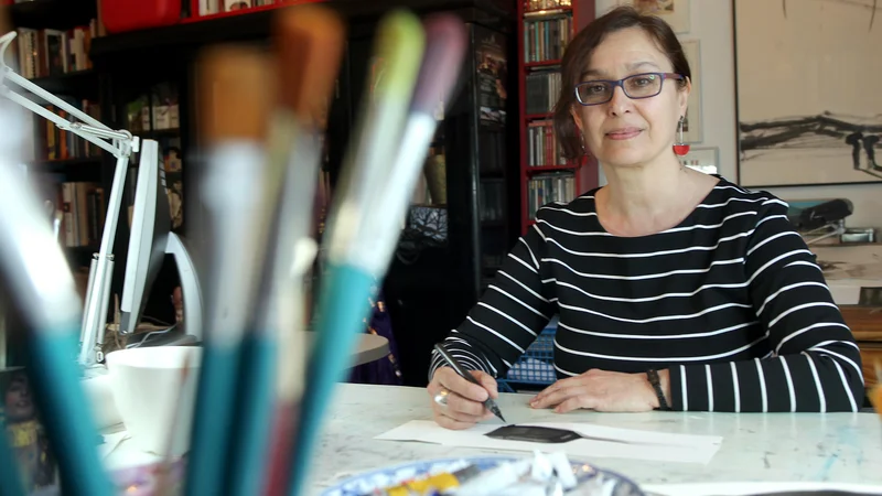 Fotografija: Andreja Peklar je precej bolj kot z ilustracijami v knjigah drugih avtorjev opozorila nase s svojimi avtorskimi slikanicami. FOTO: Mavric Pivk/Delo
