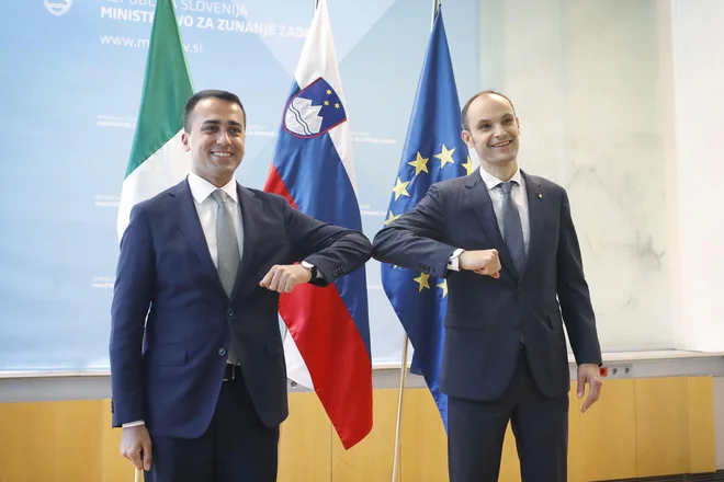 Logar in Di Maio sta se v Ljubljani srečala junija. FOTO: Leon Vidic/Delo