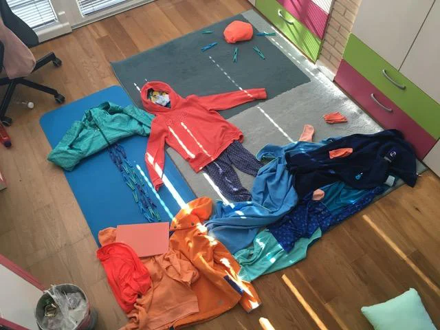 Takšno sliko je ustvarila osmošolka Neža. FOTO: osebni arhiv