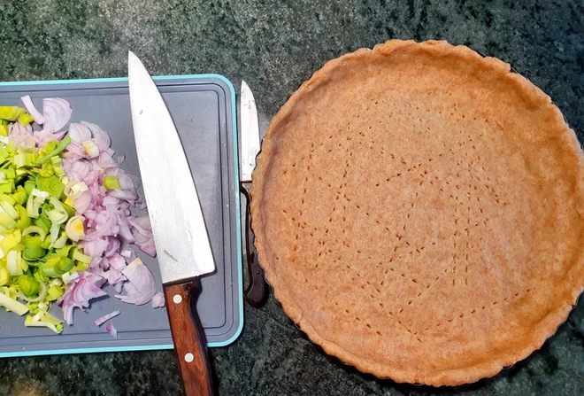 Poletov recept - lotarinška pita. FOTO: Tanja Drinovec