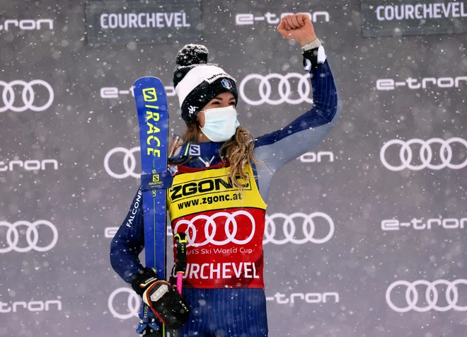 Marta Bassino je dobila oba veleslaloma v tej sezoni. FOTO:&nbsp; Thomas Coex/AFP