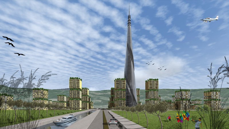 Fotografija: Kanela Tower (D-R-A-F-T Arhitekti) je 418 metrov visoka stolpnica, ki jo je leta 2014 zasnoval Matej Mljač, in to na zemljišču, o katerem se zdaj na smrt prepirajo, Milan Mandarić je primer pripeljal do ustavnega sodišča, Boris Popovič pa bi imel referendum.