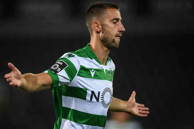 Andraž Šporar je dosegel prvi gol za Sporting na pokalnem obračunu. FOTO: Reuters