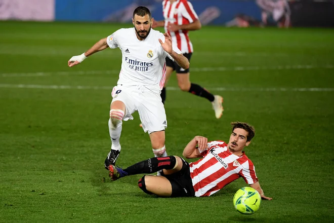 Karim Benzema je za Real odigral 529 tekem in dosegel 259 golov. FOTO: Oscar Del Pozo/AFP