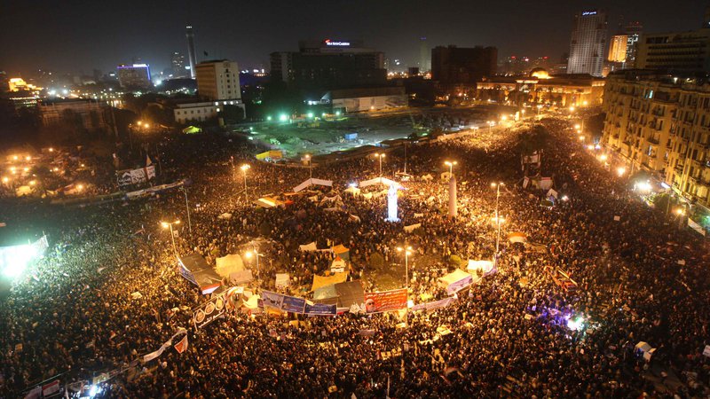 Fotografija: Trg Tahrir v Kairu je bil čustveno in simbolno središče arabske pomladi. FOTO: Jure Eržen/Delo
