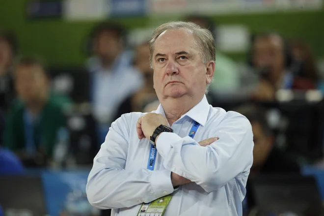 Božidar Maljković med četrtfinalno tekmo Slovenije in Francije na evropskem prvenstvu leta 2013. FOTO: Uroš Hočevar