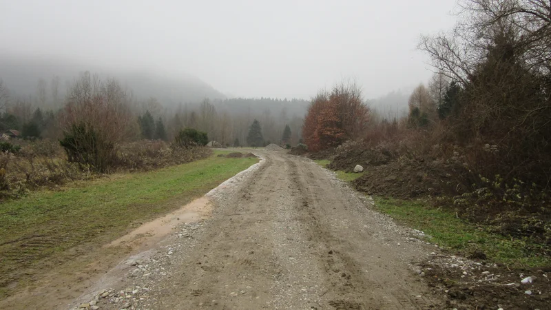 Fotografija: Direkcija za vode na območju nekdanje drevesnice izvaja protipoplavne ukrepe, gradbenega dovoljenja še nimajo. FOTO: Špela Kuralt/Delo