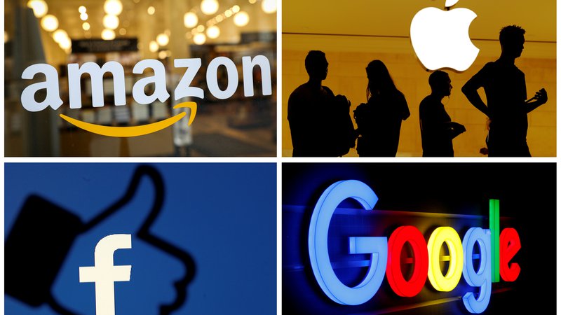 Fotografija: Predlog prenovljene digitalne zakonodaje je najbolj naprejen proti »veliki ameriški četverici«: Googlu, Amazonu, Facebooku in Applu. FOTO: Reuters