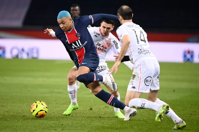Kylian Mbappe bo s Parizom gostoval v Lillu. FOTO: Franck Fife/AFP
