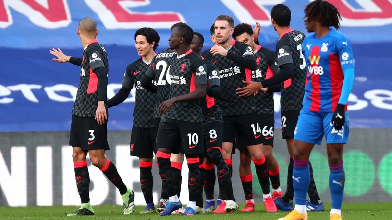 Fotografija: Liverpool je proti Crystal Palaceu dosegel kar sedem golov. FOTO: Clive Rose/Reuters