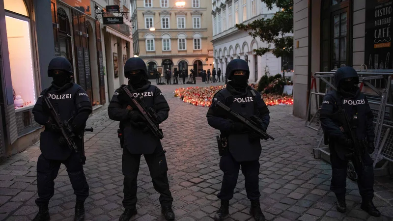Fotografija: Dunaj je v začetku letošnjega novembra pretresel teroristični napad. FOTO:Joe Klamar/Afp