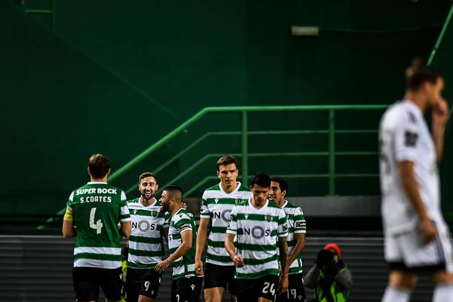 Andraž Šporar je prinesel Sportingu pomembne točke v 91. minuti tekme. FOTO: Patricia De Melo Moreira/AFP