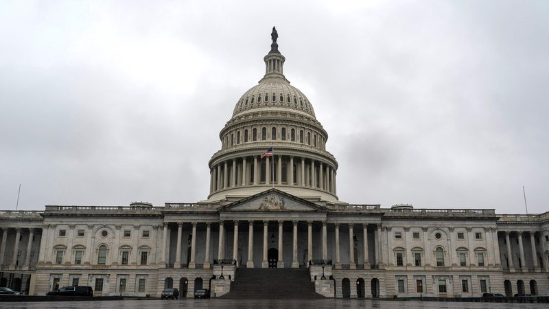 Fotografija: Zgradba ameriškega kongresa na washingtonskem Capitol Hillu. FOTO: Alex Edelman/AFP