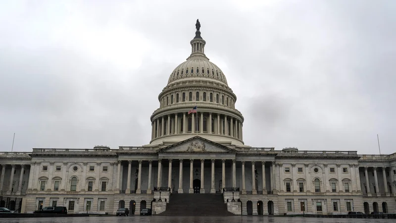 Fotografija: Zgradba ameriškega kongresa na washingtonskem Capitol Hillu. FOTO: Alex Edelman/AFP