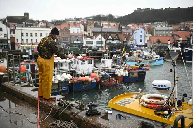Britanske ribiče je v zadnjih dneh dodatno prizadela ustavitev tovornega prometa s Francijo zaradi novega seva koronavirusa, ki razsaja po Otoku. Foto: Oli Scarff/AFP