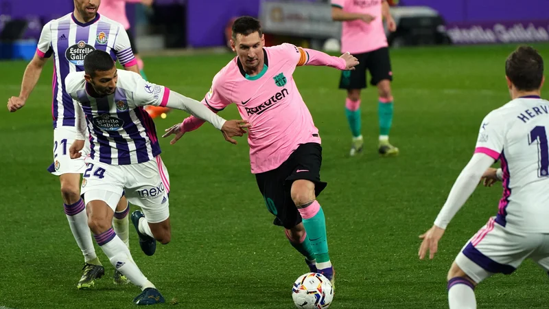 Fotografija: Lionel Messi je postal nogometaš z največ zadetki za en klub. FOTO: Cesar Manso/AFP