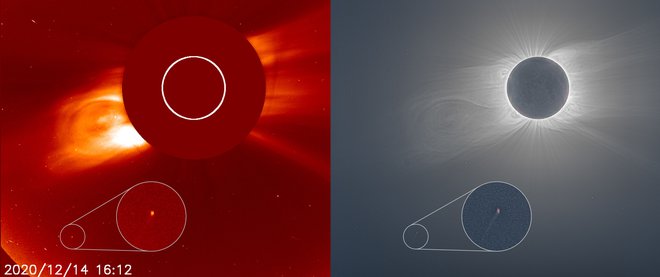 Komet C/2020 X3. FOTO: Esa/Nasa/Soho/Andreas Möller