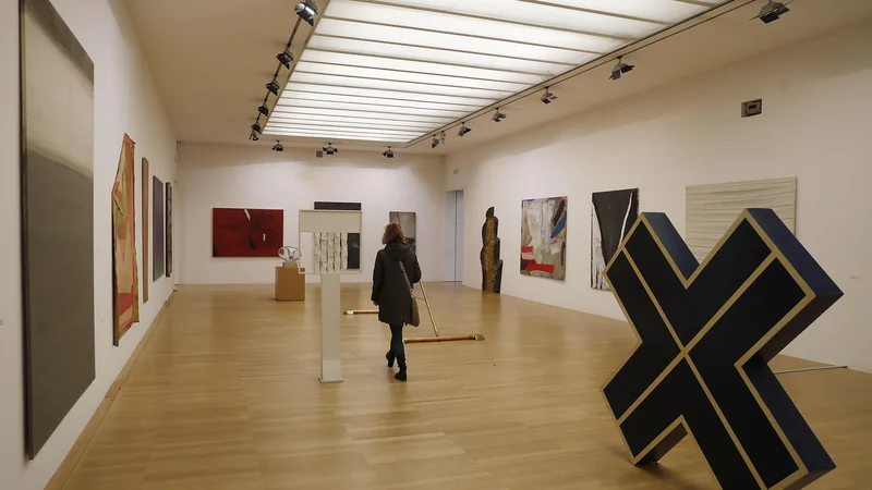 Fotografija: Moderna galerija med koronavirusom. FOTO: Leon Vidic/Delo