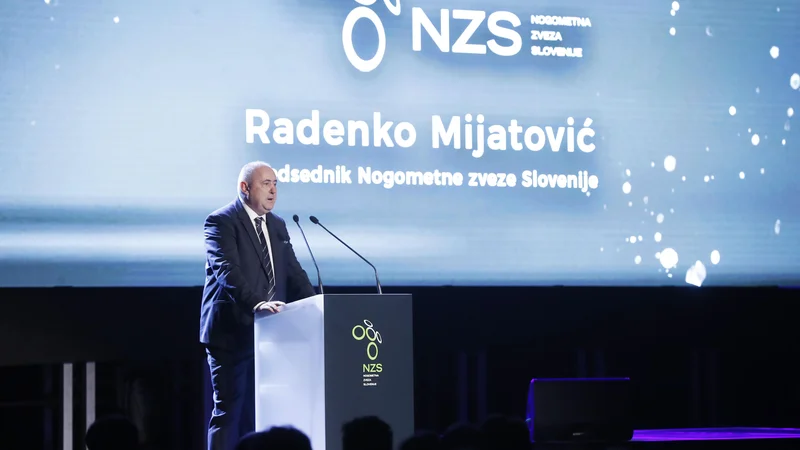 Fotografija: Nogometna zveza Slovenije (na fotografiji predsednik Radenko Mijatović) je letos obeležila stoto obletnico obstoja. FOTO: Leon Vidic/Delo