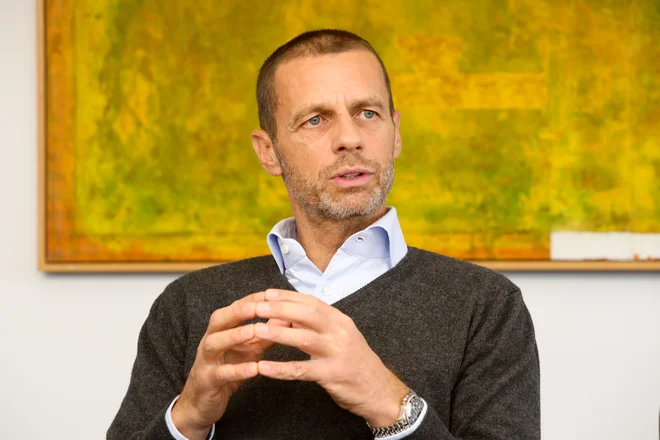 Aleksander Čeferin je lahko ponosen na vlogo Uefe v letu 2020, obenem pa se zaveda številnih izzivov prihodnosti. FOTO: Marko Feist/Slovenske novice