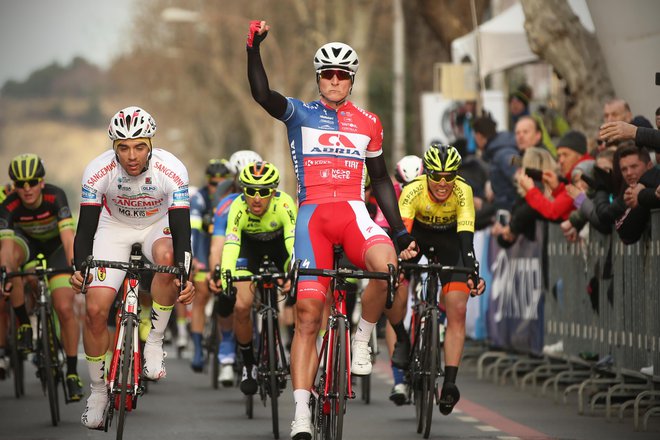 Marko Kump iz ekipe Adria Mobil je bil lani zmagovalec kolesarske dirke v Istri. FOTO: Jure Eržen/Delo