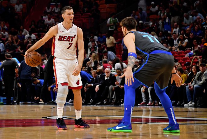 Goran Dragić in Luka Dončić se bosta pomerila prvič v novo szoni lige NBA. FOTO: Jasen Vinlove/Usa Today Sports