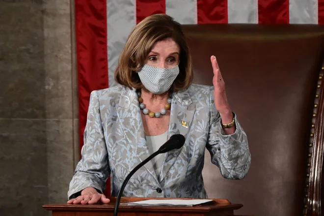 Kalifornijska demokratka Nancy Pelosi je dobila še en mandat za vodenje predstavniškega doma ameriškega kongresa. FOTO: Erin Scott/Afp