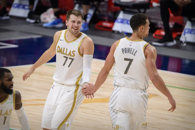 Luka Dončić je na gostovanju v Houstonu dosegel prvi trojni dvojček sezone. FOTO: Jerome Miron/Usa Today Sports