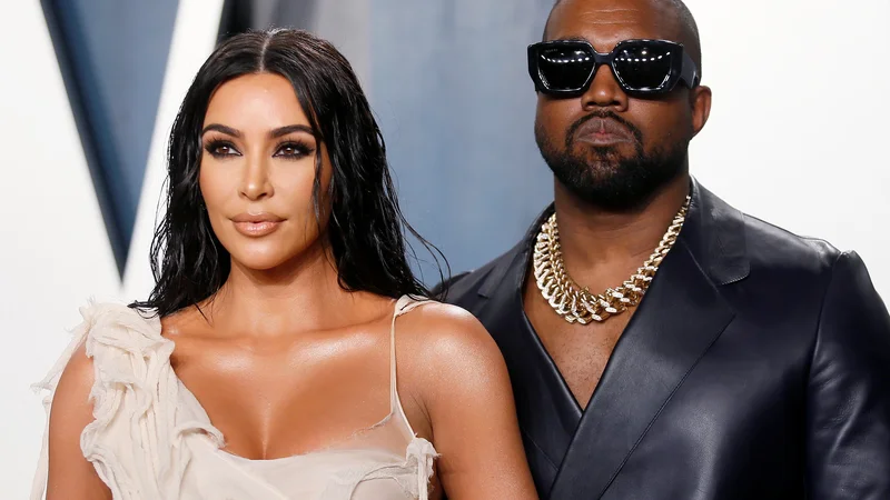 Fotografija: Kim Kardashian in Kanye West v Los Angelesu februarja lani. FOTO: Danny Moloshok/Reuters