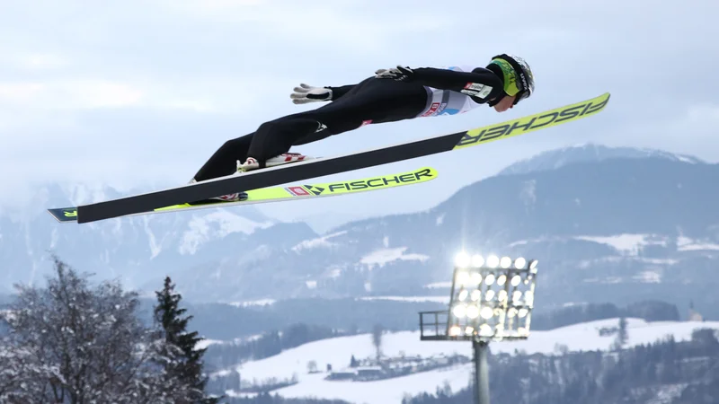 Fotografija: Peter Prevc je bil najboljši med Slovenci. FOTO: Lisi Niesner/Reuters