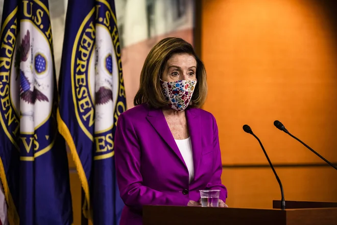 Nancy Pelosi, predsednica predstavniškega doma ameriškega kongresa. FOTO: Samuel Corum/Afp