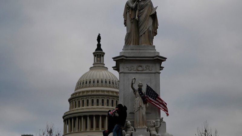 Fotografija: Podporniki Donalda Trumpa na Spomeniku miru FOTO Andrew Caballero-reynolds/AFP