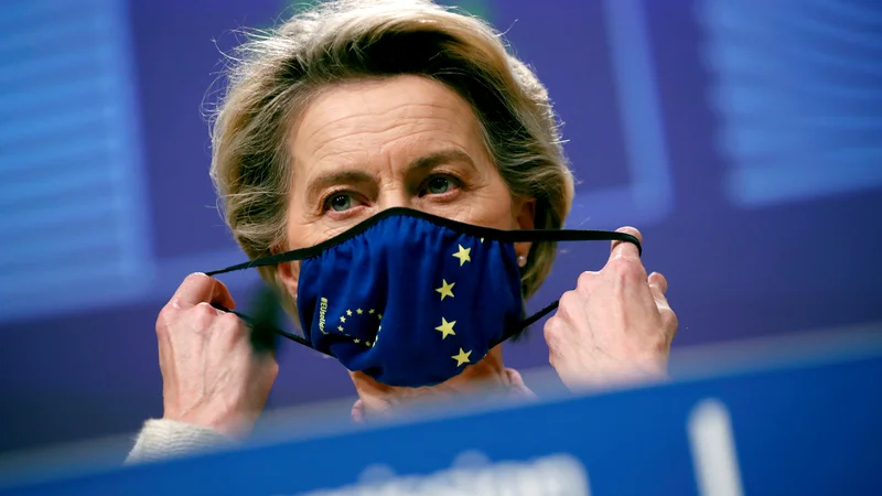 Fotografija: Uniji je zagotovljenih dovolj cepiva za 80 odstotkov prebivalstva, je sporočila predsednica evropske komisije Ursula von der Leyen FOTO: Francisco Seco/Reuters