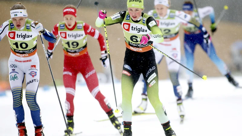 Fotografija: Anamarija Lampič je v zadnjem sprintu novoletne turneje ostala brez finalne uvrstitve. FOTO: Roman Šipić