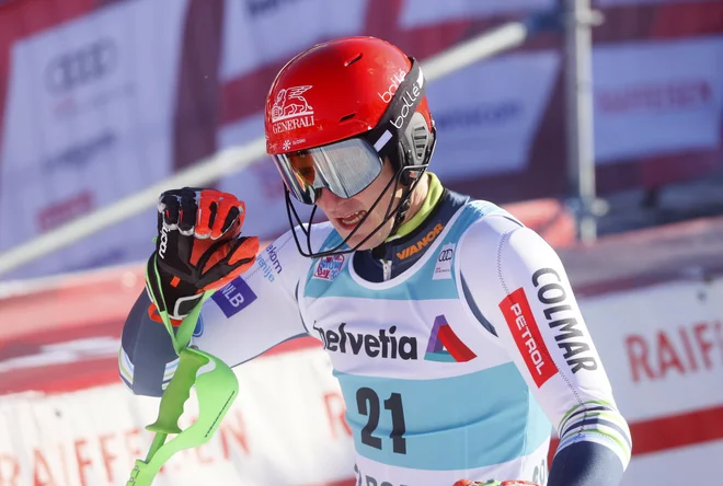 Štefan Hadalin bo šel v Wengen z optimizmom. FOTO: Denis Balibouse/Reuters