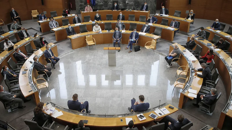Fotografija: Ocena dela vlade ostaja praktično enaka, kot je bila decembra, delo državnega zbora pa so anketiranci ocenili nekoliko višje. FOTO: Blaž Samec/Delo