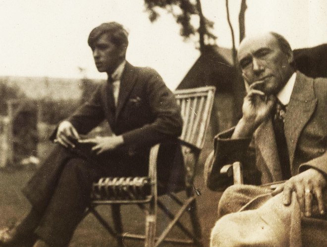 Švicarski pravnik in filmar Marc Allégret in André Gide leta 1920 Foto Ottoline Morrell