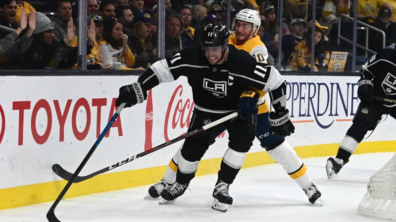 Fotografija: Slovenski as Anže Kopitar bo krenil v svojo 15. sezono v ligi NHL. FOTO: Kirby Lee/Usa Today