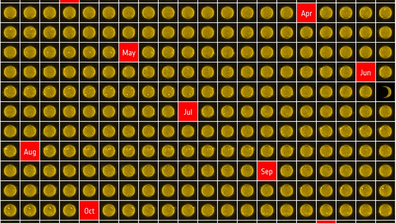 Fotografija: Sonce v letu 2020. FOTO: ESA/Royal Observatory of Belgium